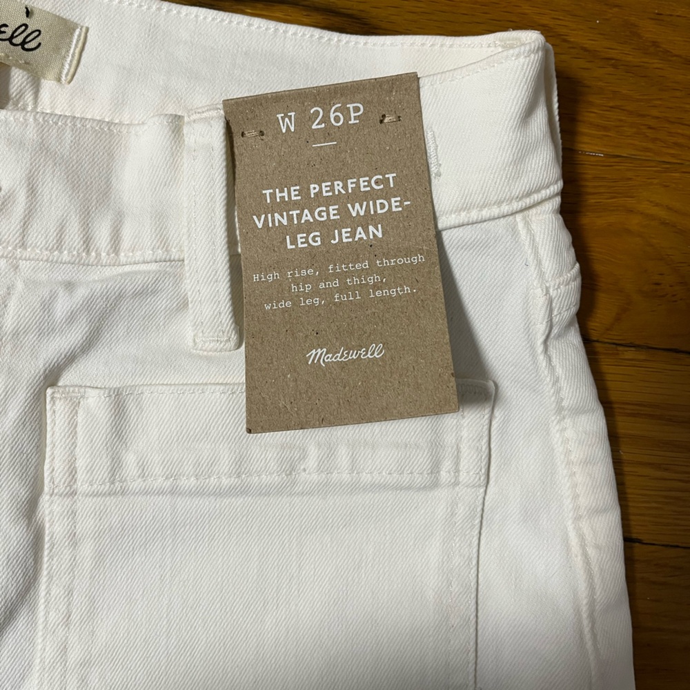 Madewell The Perfect Vintage Wide-Leg Jean in Tile White: Patch Pocket Edition - Picture 7 of 7